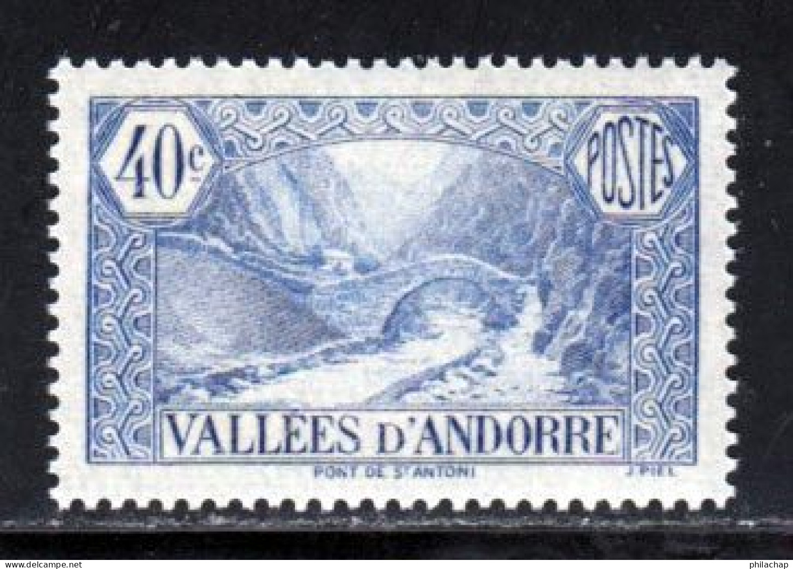 Andorre Francais 1932 Yvert 33 ** TB Coin De Feuille - Unused Stamps