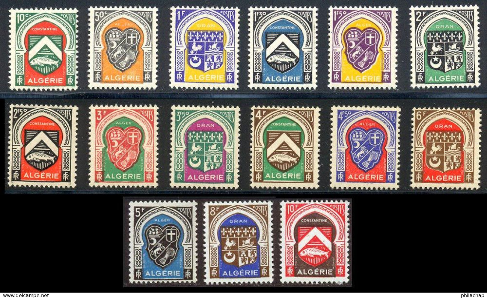 Algerie 1948 Yvert 254 / 265 - 268 / 270 ** TB - Neufs