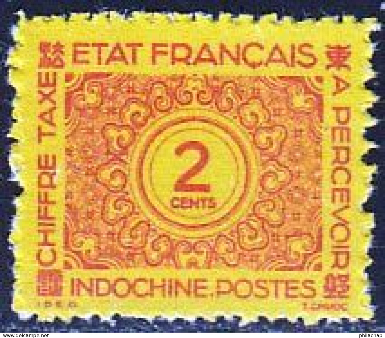 Indochine Taxe 1931 Yvert 76 ** TB Bord De Feuille - Timbres-taxe