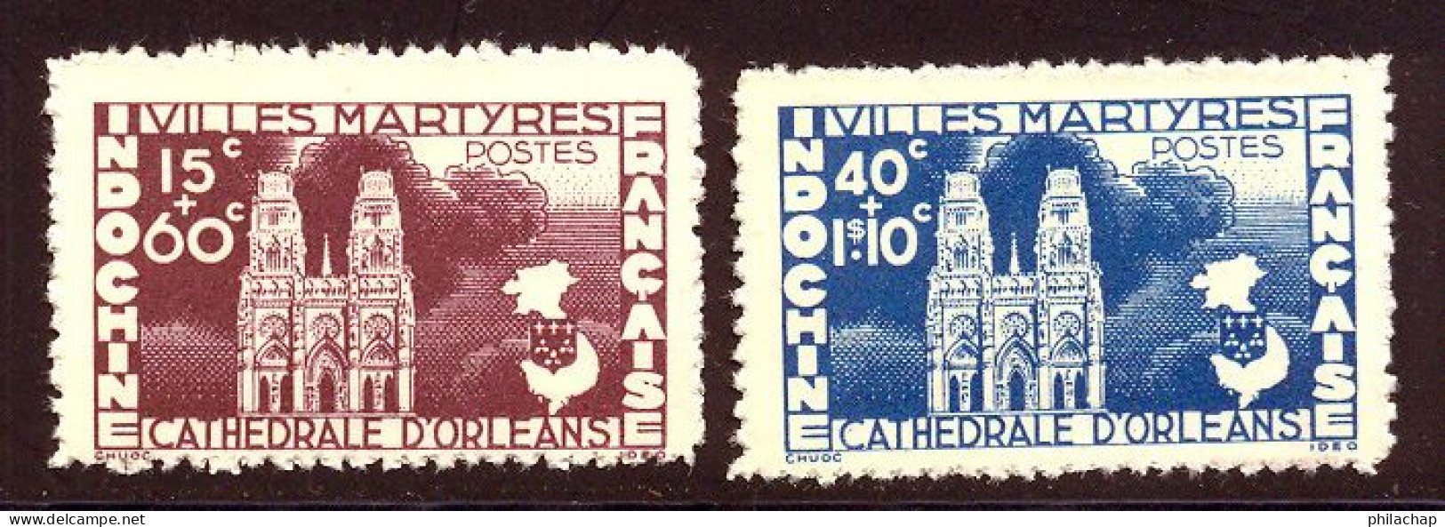 Indochine 1944 Yvert 292 / 293 ** TB Coin De Feuille - Unused Stamps