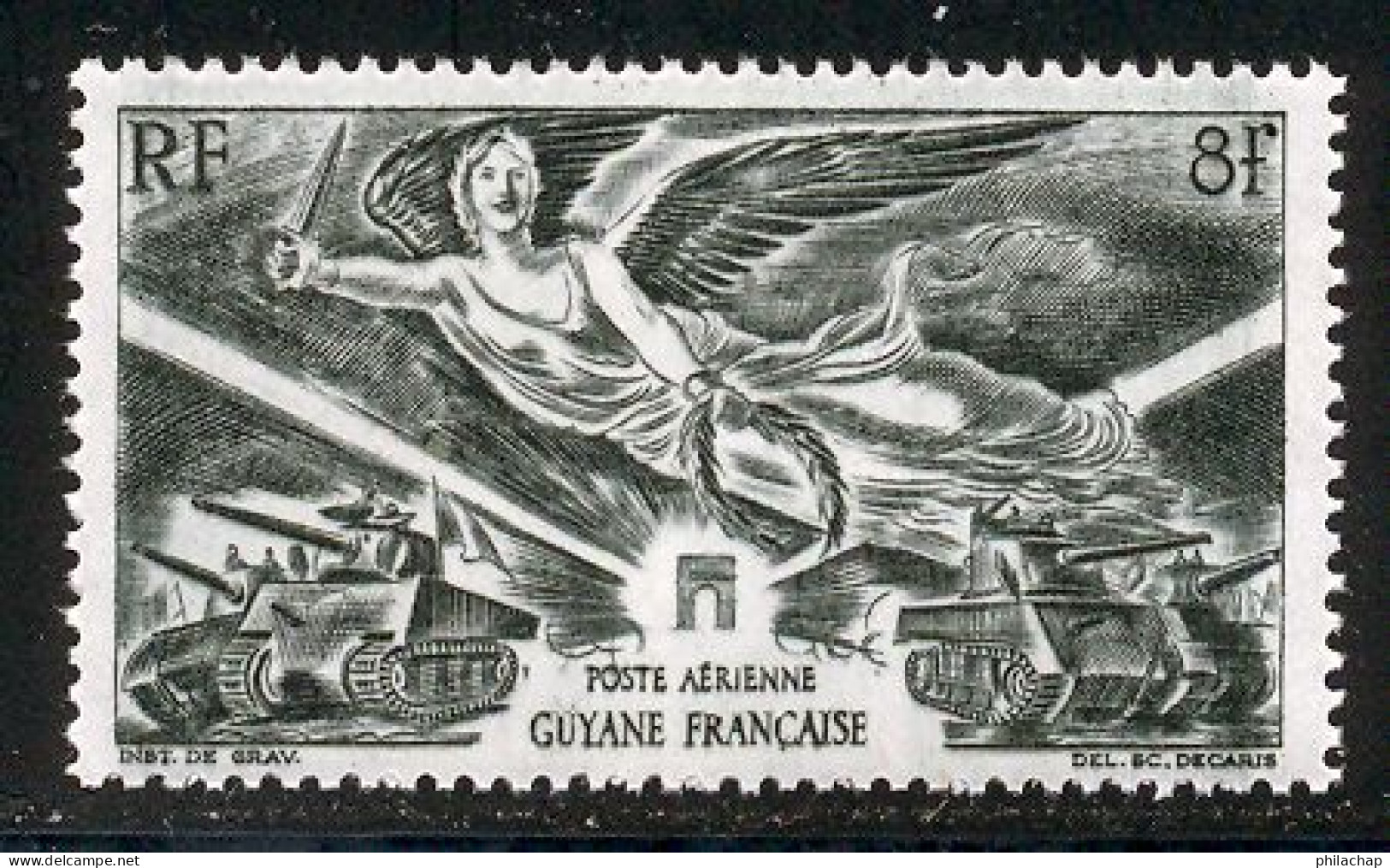 Guyane PA 1946 Yvert 28 ** TB Victoire - Unused Stamps