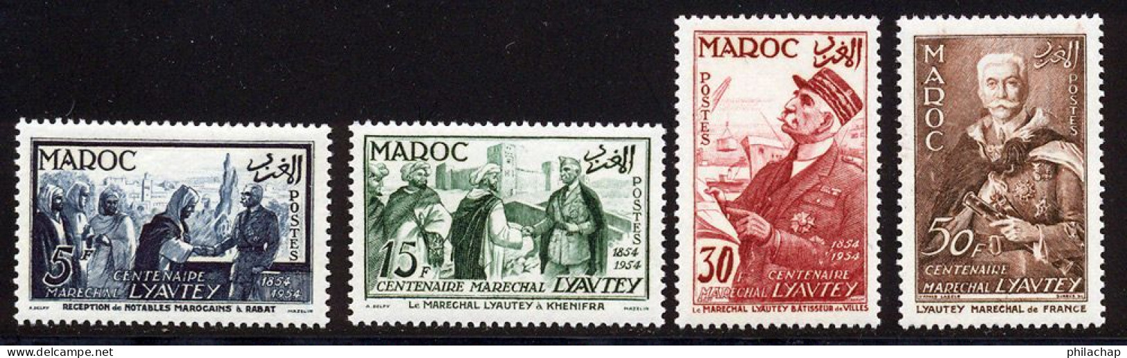 Maroc 1954 Yvert 335 / 338 ** TB - Nuevos