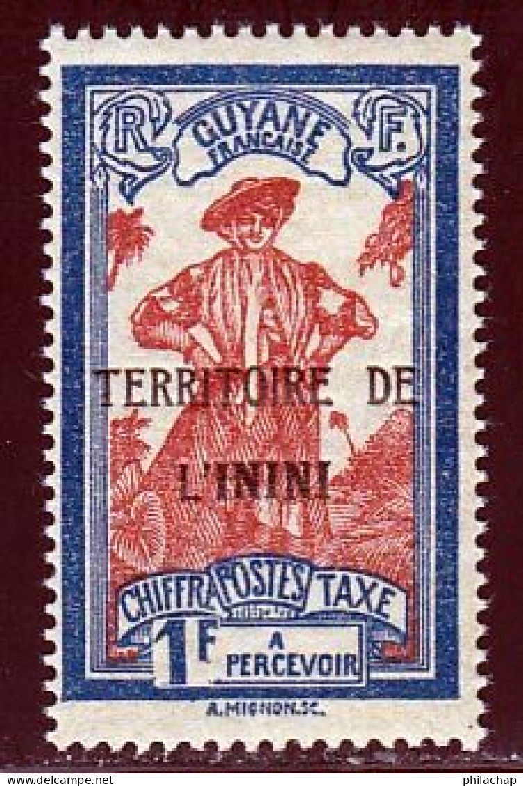 Inini Taxe 1932 Yvert 7 ** TB Bord De Feuille - Ongebruikt