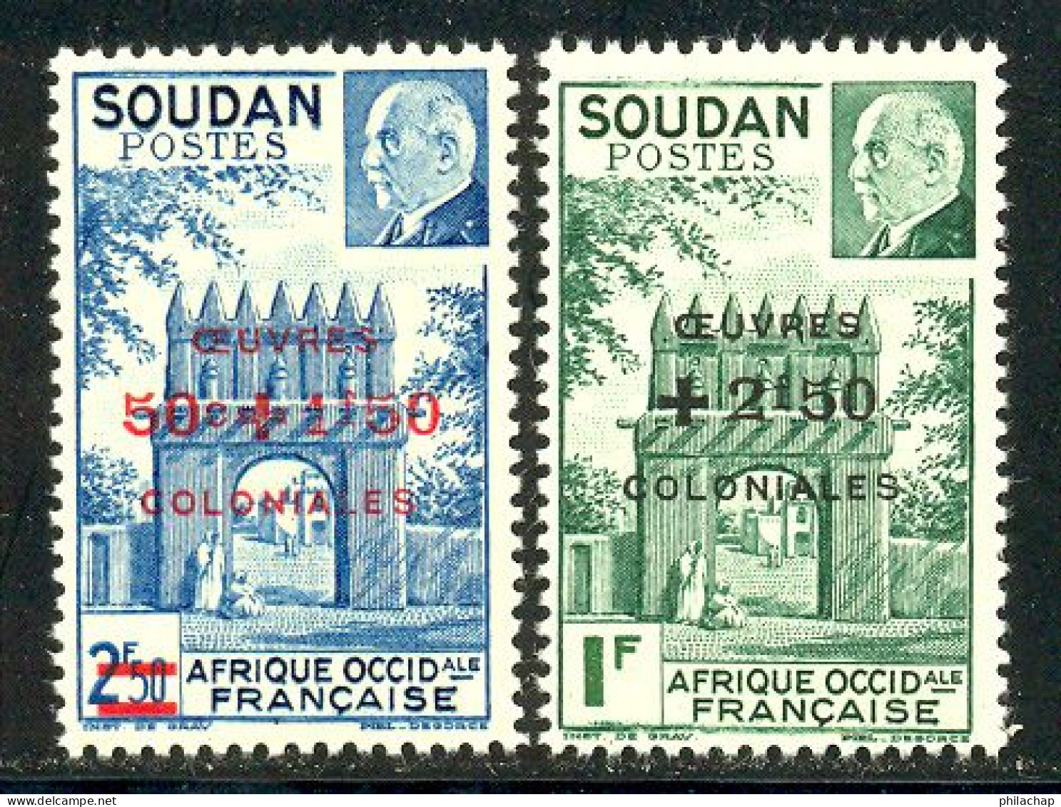 Soudan 1944 Yvert 133 / 134 ** TB Bord De Feuille - Unused Stamps