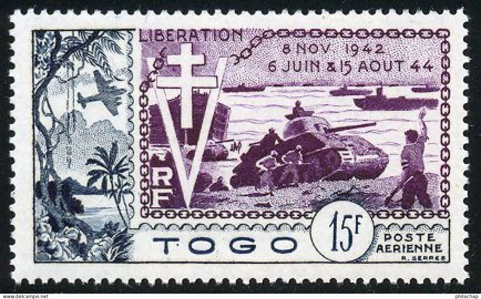 Togo PA 1954 Yvert 22 ** TB Liberation - Ungebraucht
