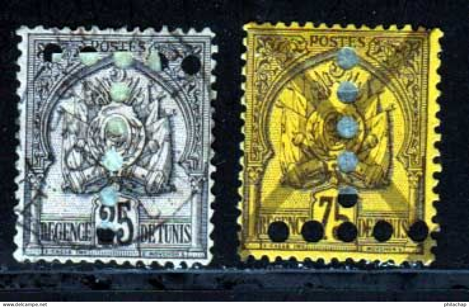 Tunisie Taxe 1888 Yvert 16 - 19 (o) B Oblitere(s) - Portomarken