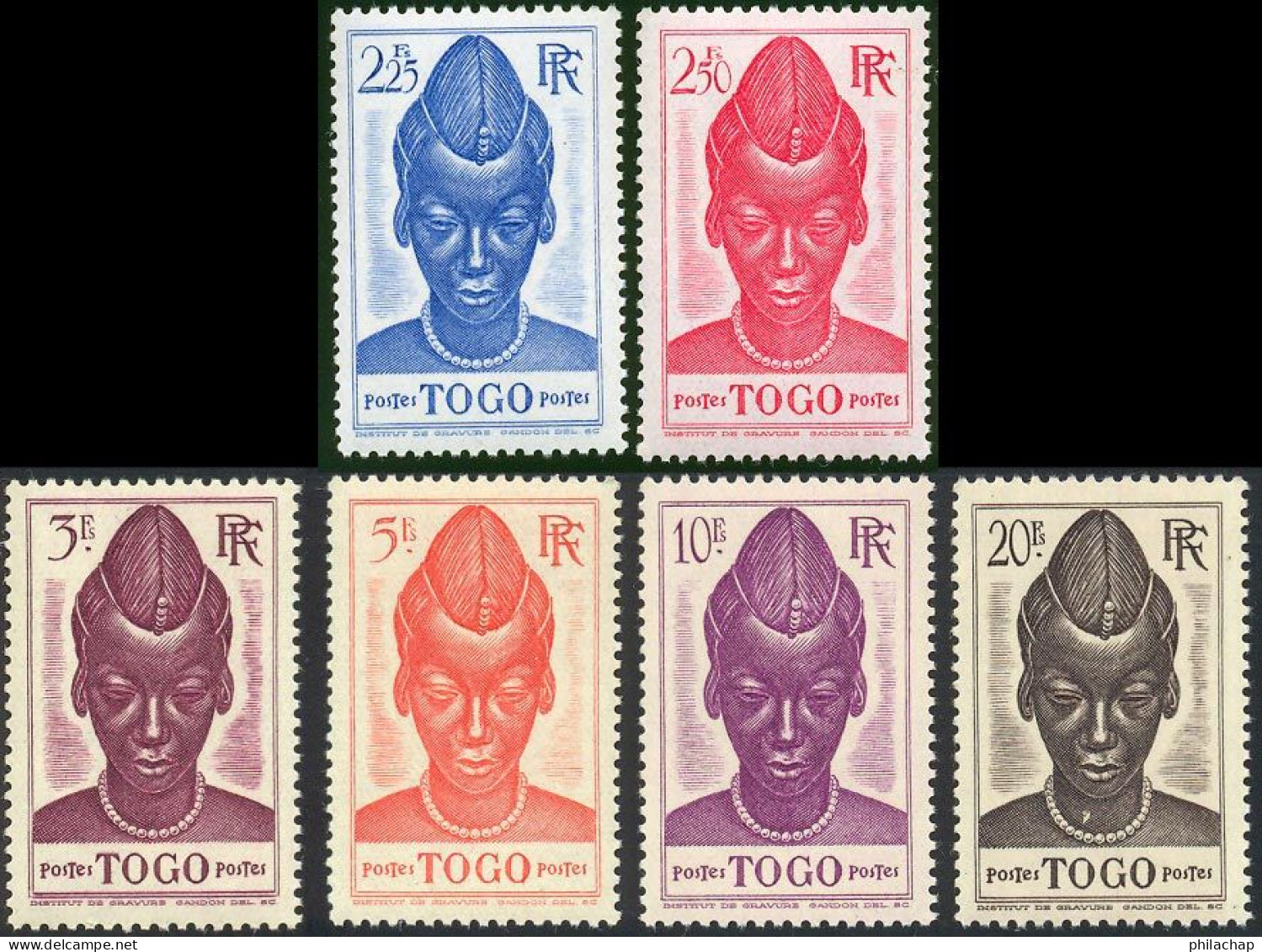 Togo 1941 Yvert 202 / 207 ** TB Bord De Feuille - Ungebraucht