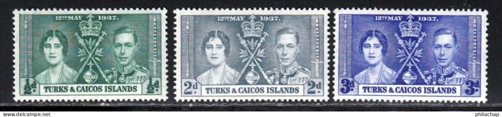 Turks 1937 Yvert 117 / 119 ** TB - Turcas Y Caicos