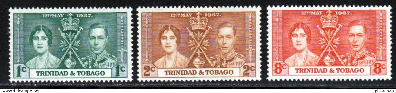 Trinite 1937 Yvert 135 / 137 ** TB - Trindad & Tobago (...-1961)