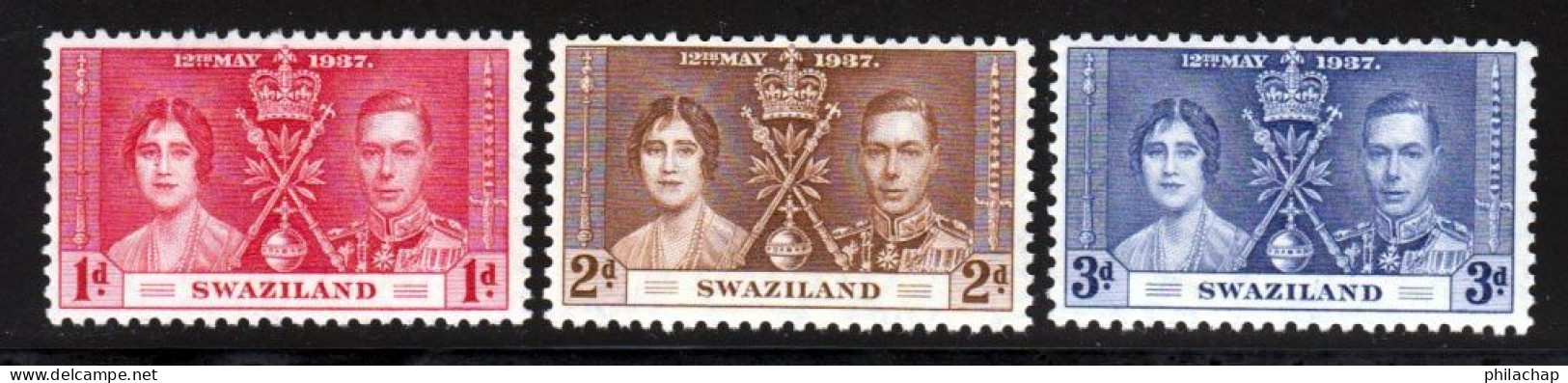 Swaziland 1937 Yvert 24 / 26 ** TB - Swasiland (...-1967)