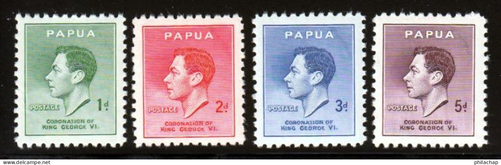 Papouasie 1937 Yvert 105 / 108 ** TB Bord De Feuille - Papua New Guinea