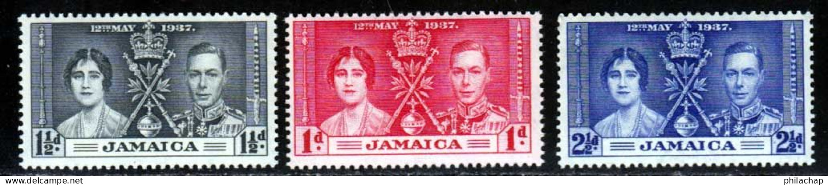 Jamaique 1937 Yvert 120 / 122 ** TB - Jamaïque (...-1961)