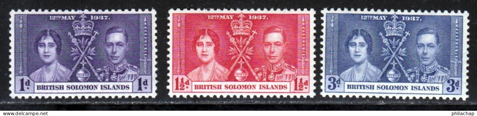 Iles Salomon 1937 Yvert 55 / 57 ** TB - Isole Salomone (...-1978)