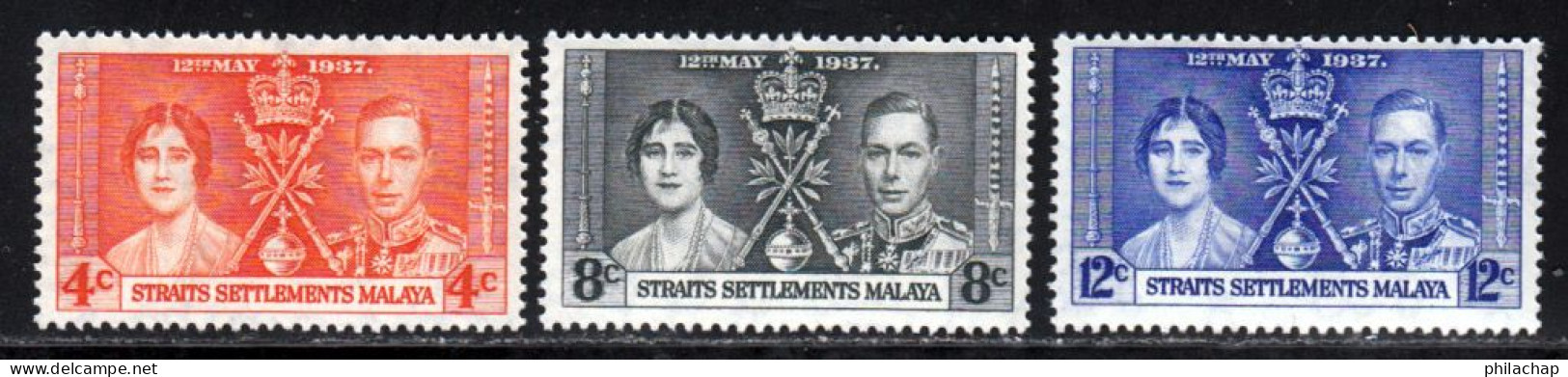 Malacca 1937 Yvert 220 / 222 ** TB - Straits Settlements