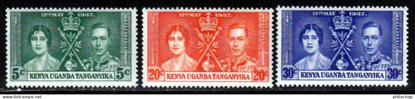 Kenya 1937 Yvert 47 / 49 ** TB Bord De Feuille - Kenya, Oeganda & Tanganyika