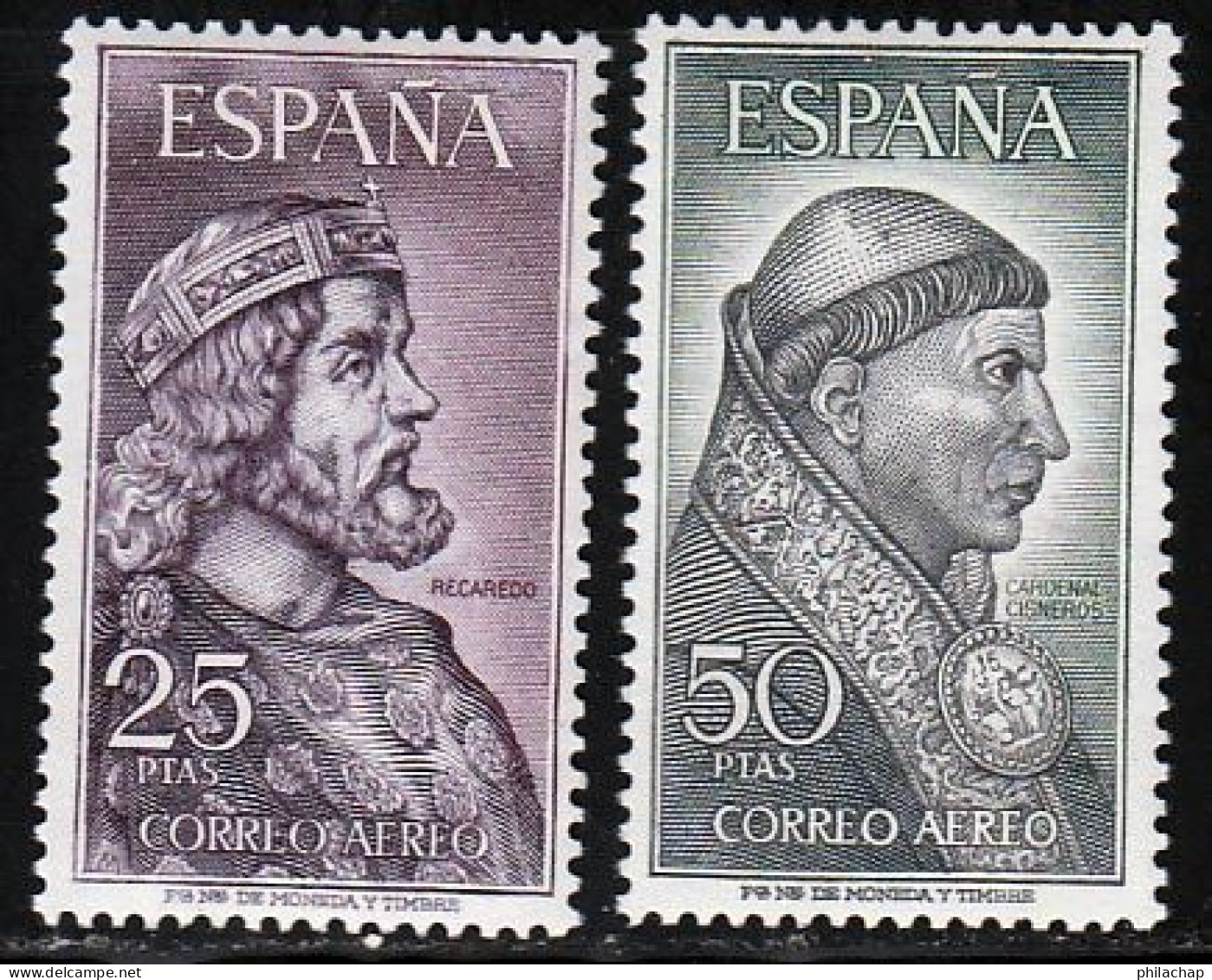 Espagne PA 1963 Yvert 294 / 295 ** TB Bord De Feuille - Ungebraucht