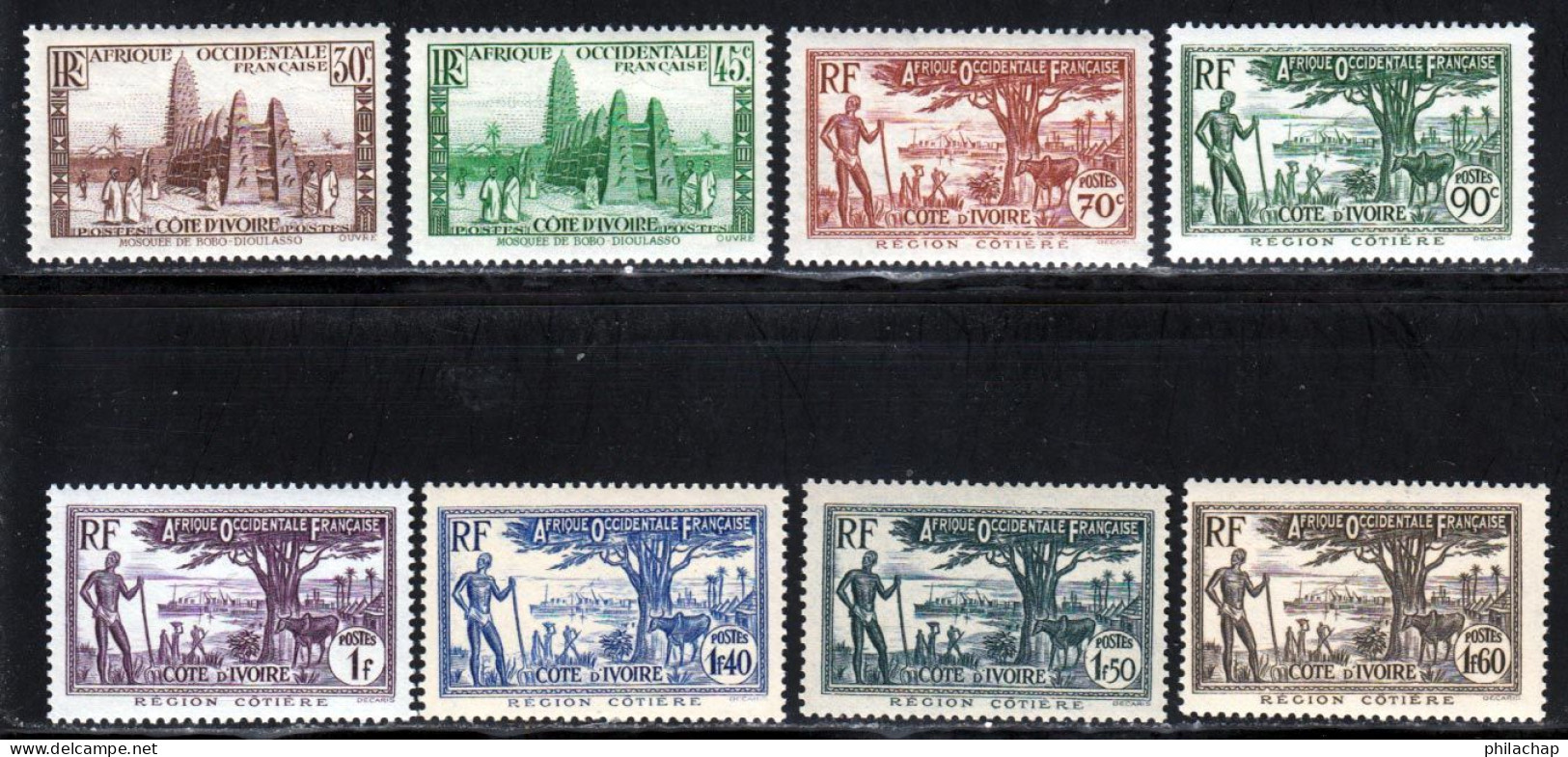 Cote D'Ivoire 1939 Yvert 152 - 153 - 155 / 159 ** TB - Unused Stamps