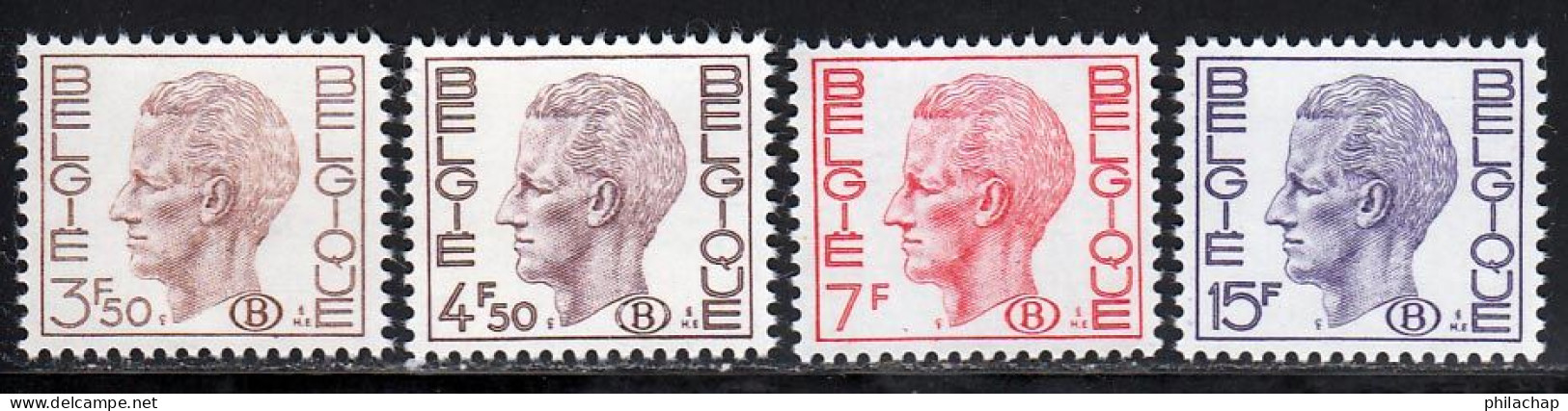 Belgique Service 1971 Yvert 64 / 67 ** TB Bord De Feuille - Sonstige & Ohne Zuordnung