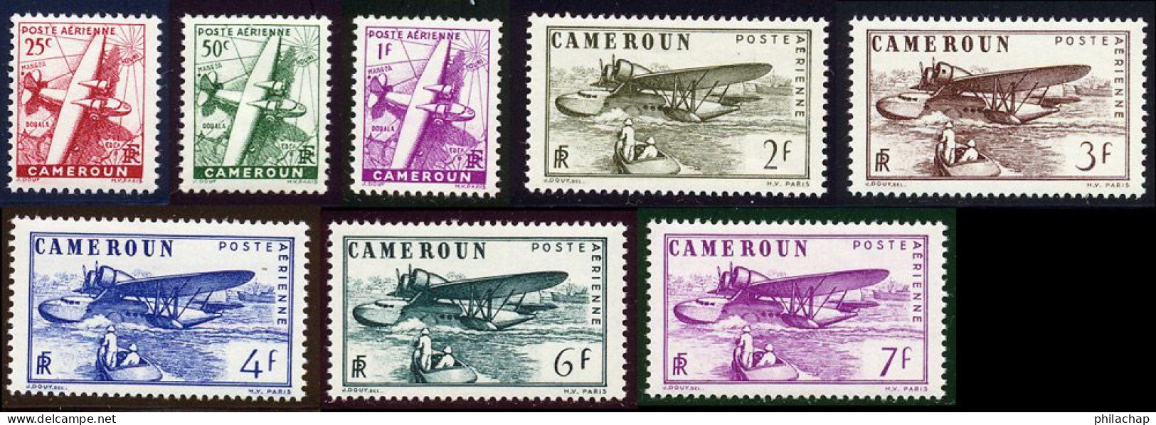 Cameroun PA 1941 Yvert 1 / 8 ** TB Coin De Feuille - Unused Stamps