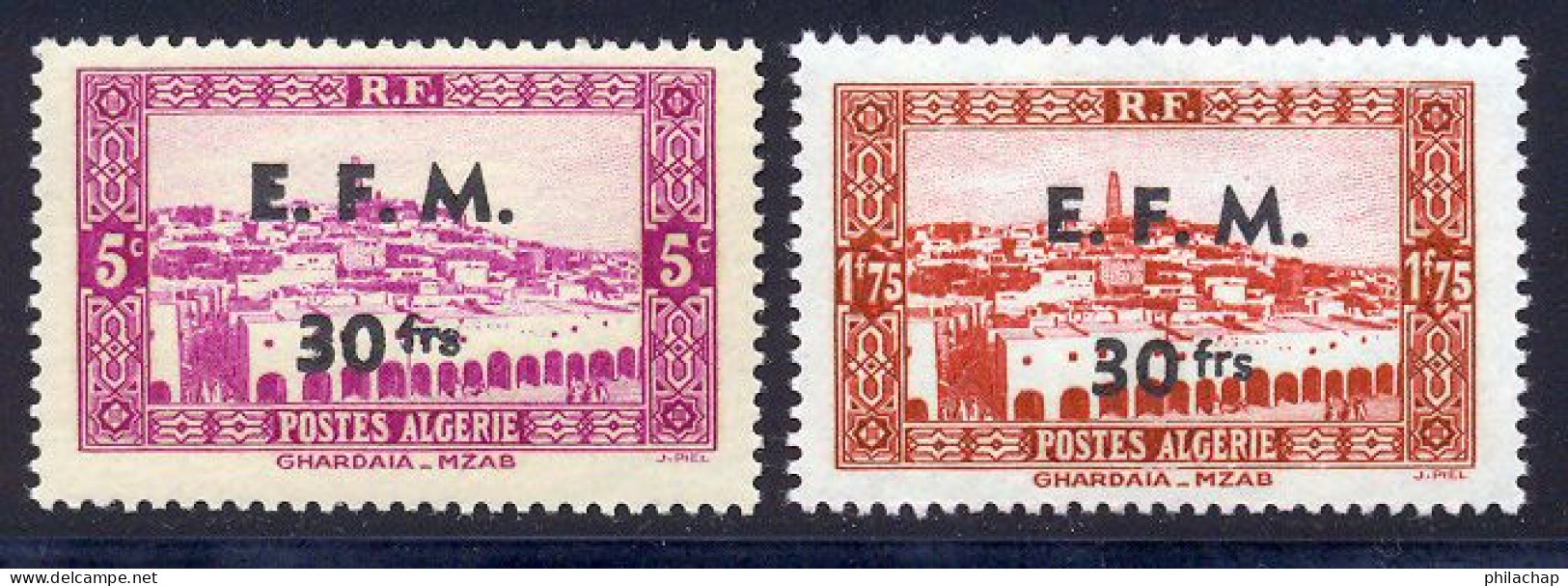 Algerie Telegraphe 1943 Yvert 1 / 2 ** TB Bord De Feuille - Neufs