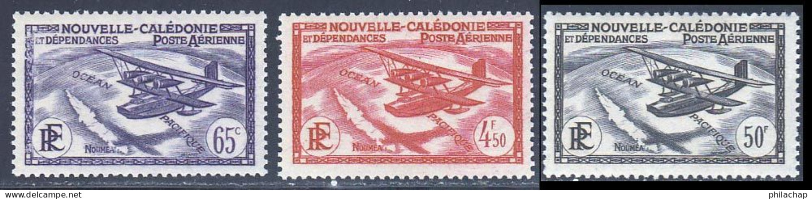 Nouvelle-Caledonie PA 1938 Yvert 29 - 30 - 34 ** B - Nuevos