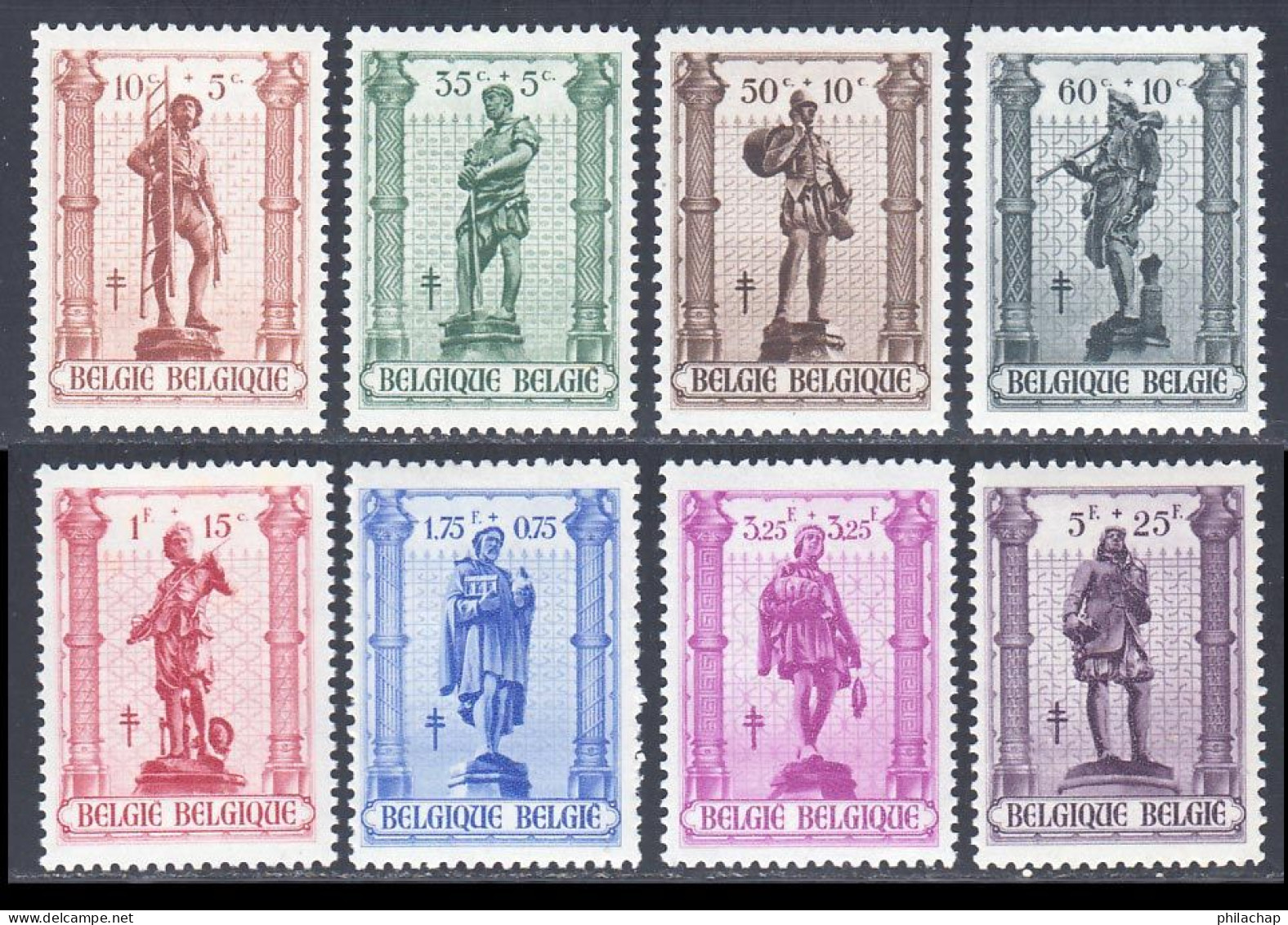 Belgique 1943 Yvert 615 / 622 ** TB - Unused Stamps