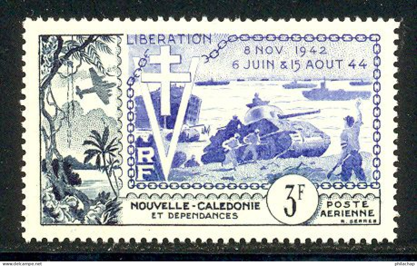 Nouvelle-Caledonie PA 1954 Yvert 65 ** TB Bord De Feuille - Ungebraucht