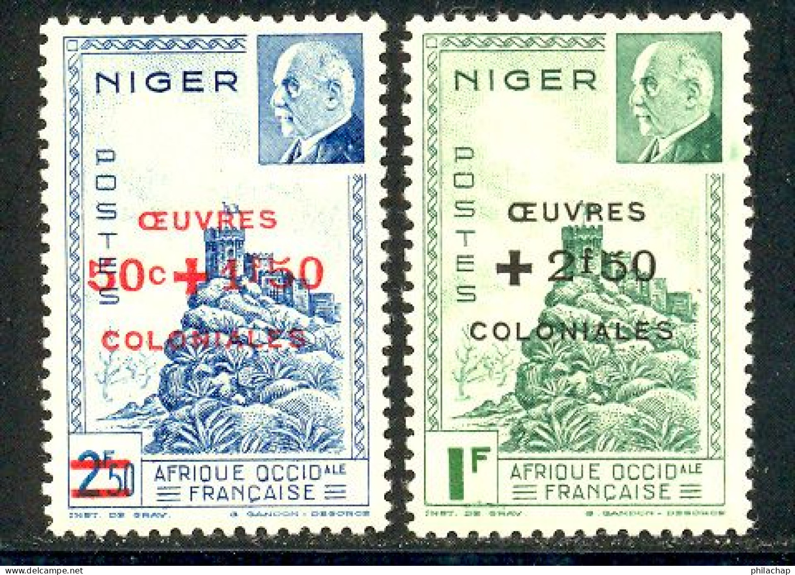 Niger 1944 Yvert 95 / 96 ** TB - Nuevos