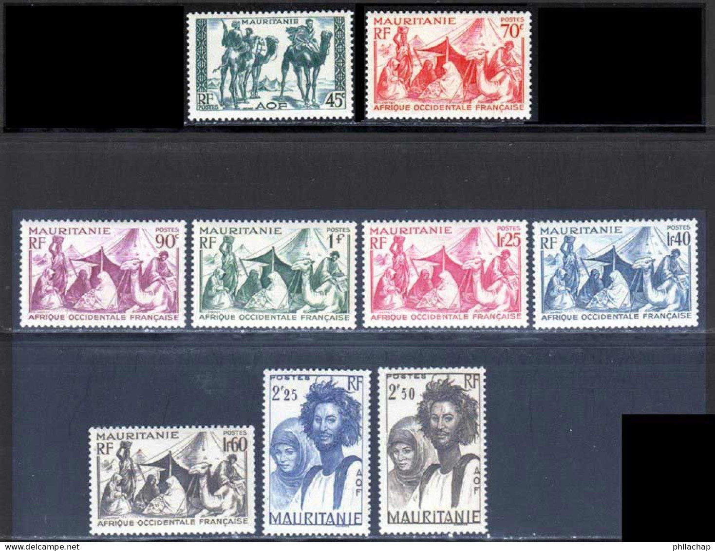 Mauritanie 1939 Yvert 106 - 108 / 115 ** TB - Unused Stamps