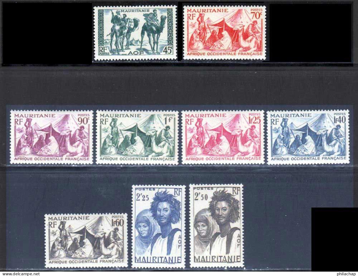 Mauritanie 1939 Yvert 106 - 108 / 115 ** TB - Ungebraucht