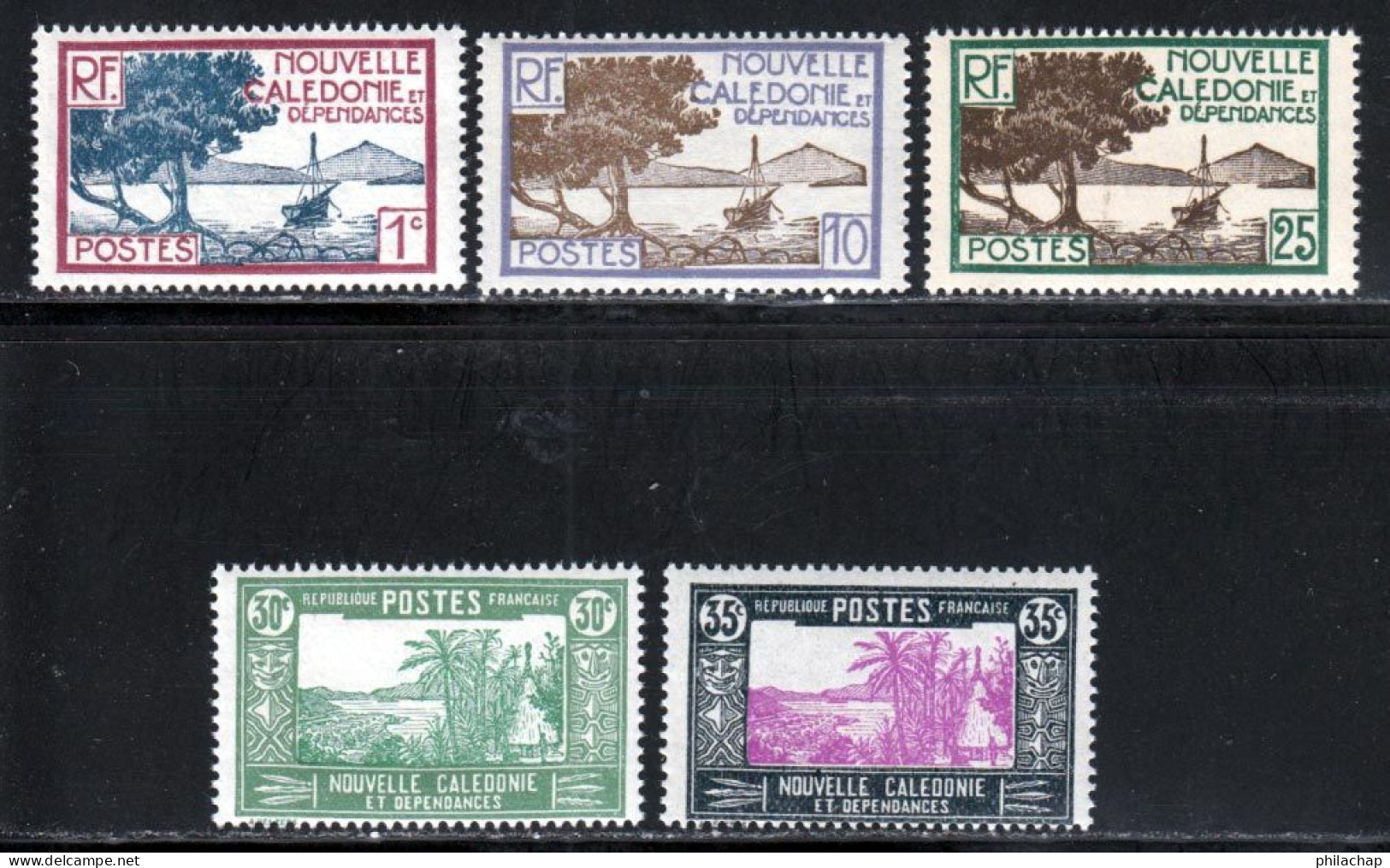 Nouvelle-Caledonie 1928 Yvert 139 - 143 - 146 - 147 - 147A ** TB Bord De Feuille - Neufs