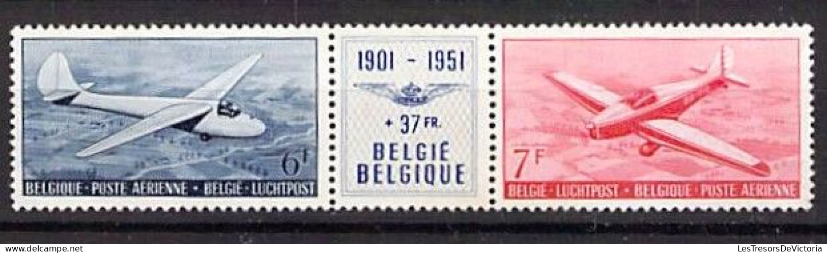 Belgique - Timbre - Poste Aérienne - 1951 - COB 26/27* - Typsy - Cote ( COB 2022) 75 - Neufs