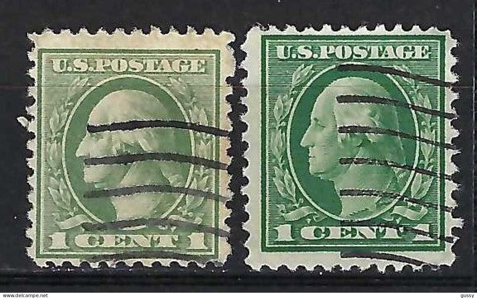 ETATS UNIS Ca.1908-19: Lot D'obl., 2 Nuances - Gebruikt