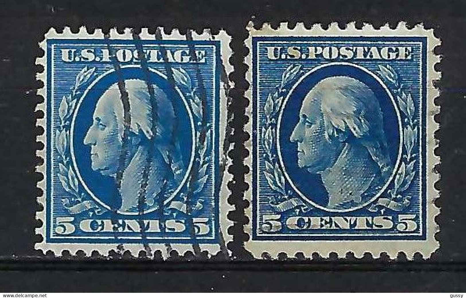 ETATS UNIS Ca.1908-19: Lot D'obl., 2 Nuances - Gebruikt