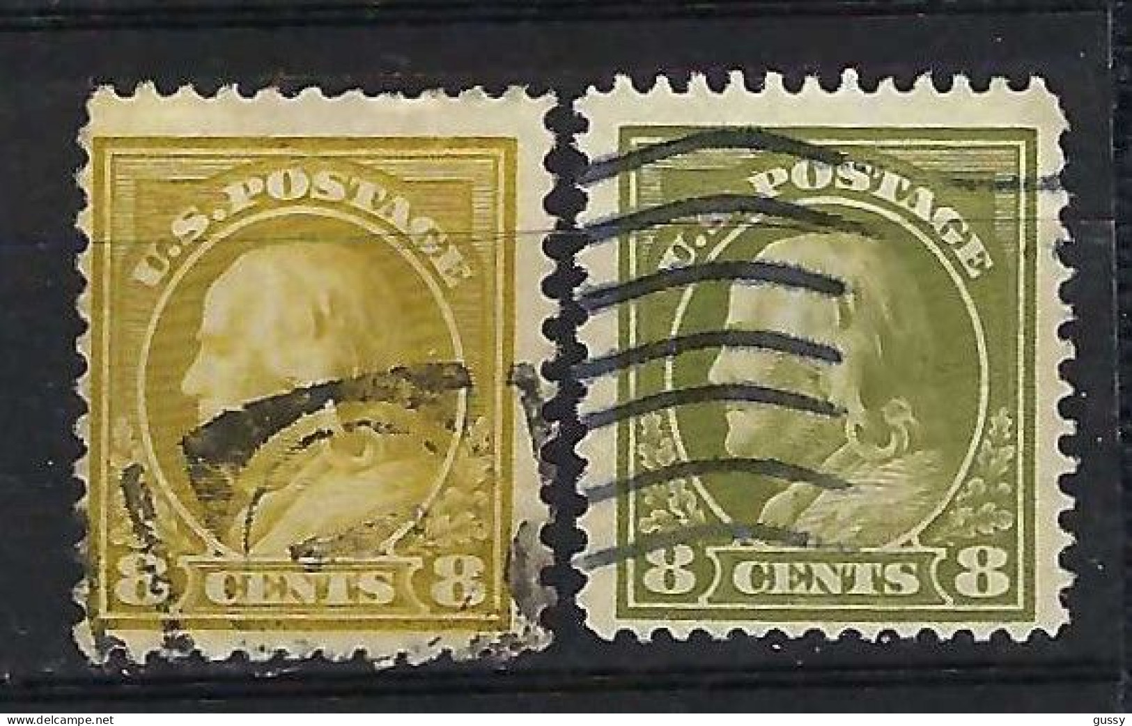 ETATS UNIS Ca.1908-19: Lot D'obl., 2 Nuances - Used Stamps