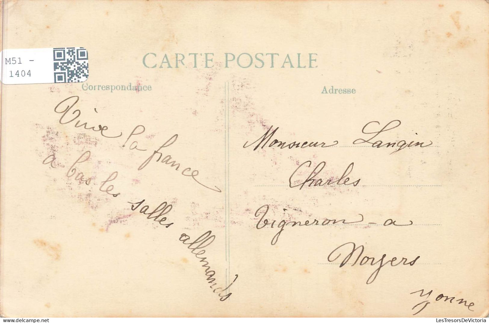 MILITARIA - A La Gloire Des Soldats Français - Premier Drapeau Bavarois - Colorisé - Carte Postale Ancienne - Personajes