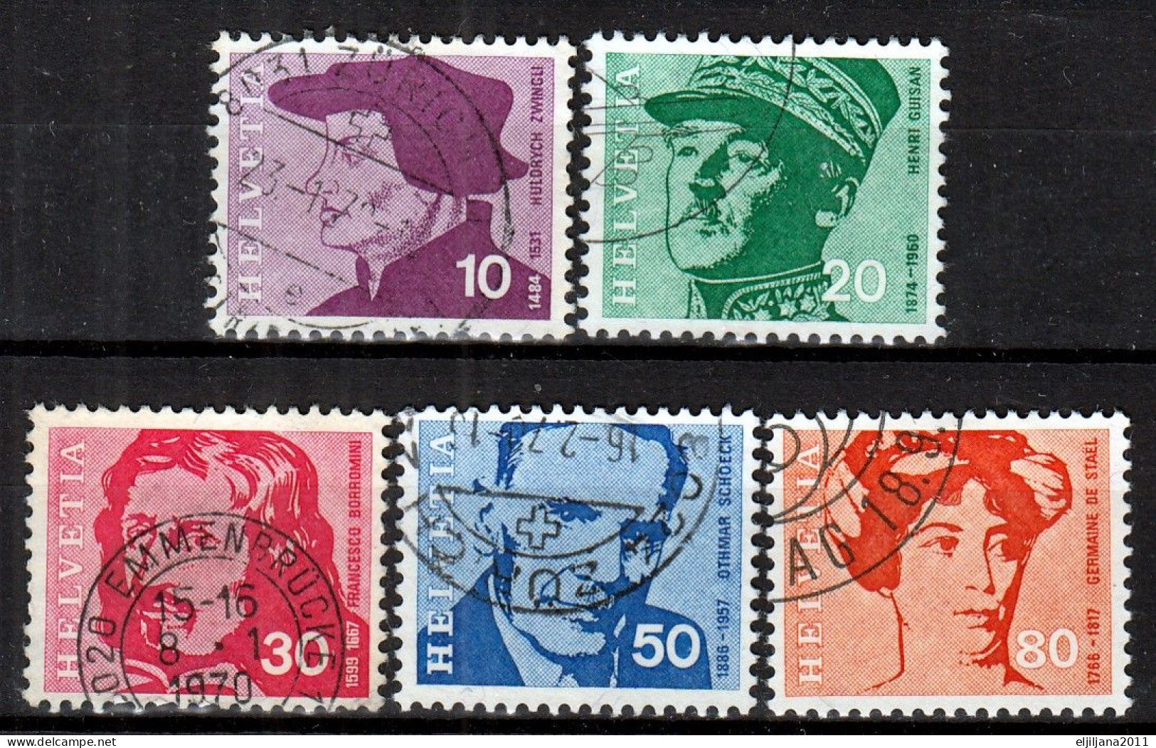 Switzerland / Helvetia / Schweiz / Suisse 1969 - 1970 ⁕ Nice Collection / Lot Of 37 Used Stamps - See All Scan - Gebruikt