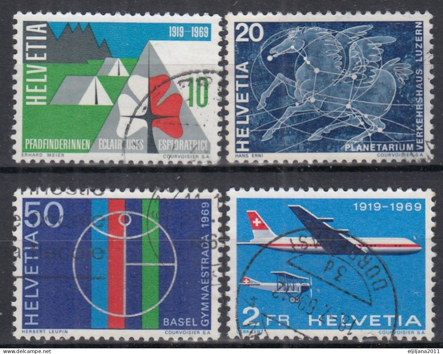 Switzerland / Helvetia / Schweiz / Suisse 1969 - 1970 ⁕ Nice Collection / Lot Of 37 Used Stamps - See All Scan - Oblitérés