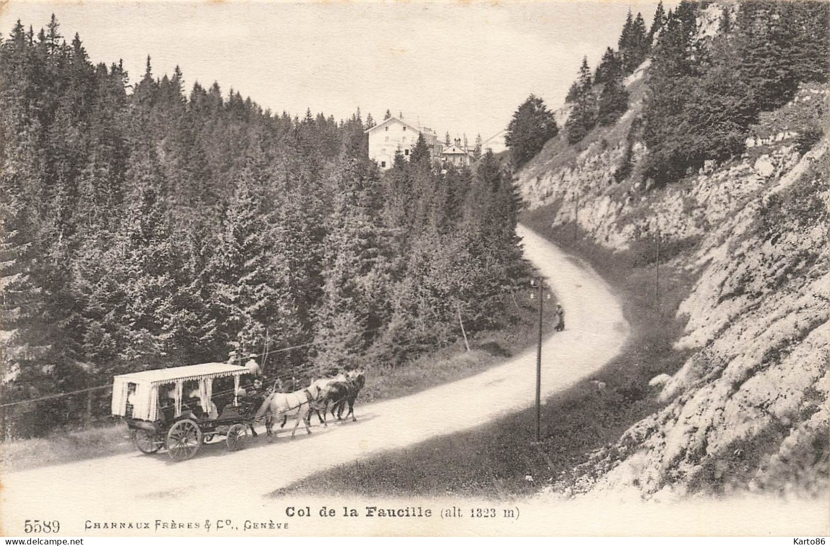 Col De La Faucille , Gex * Attelage Chevaux - Gex