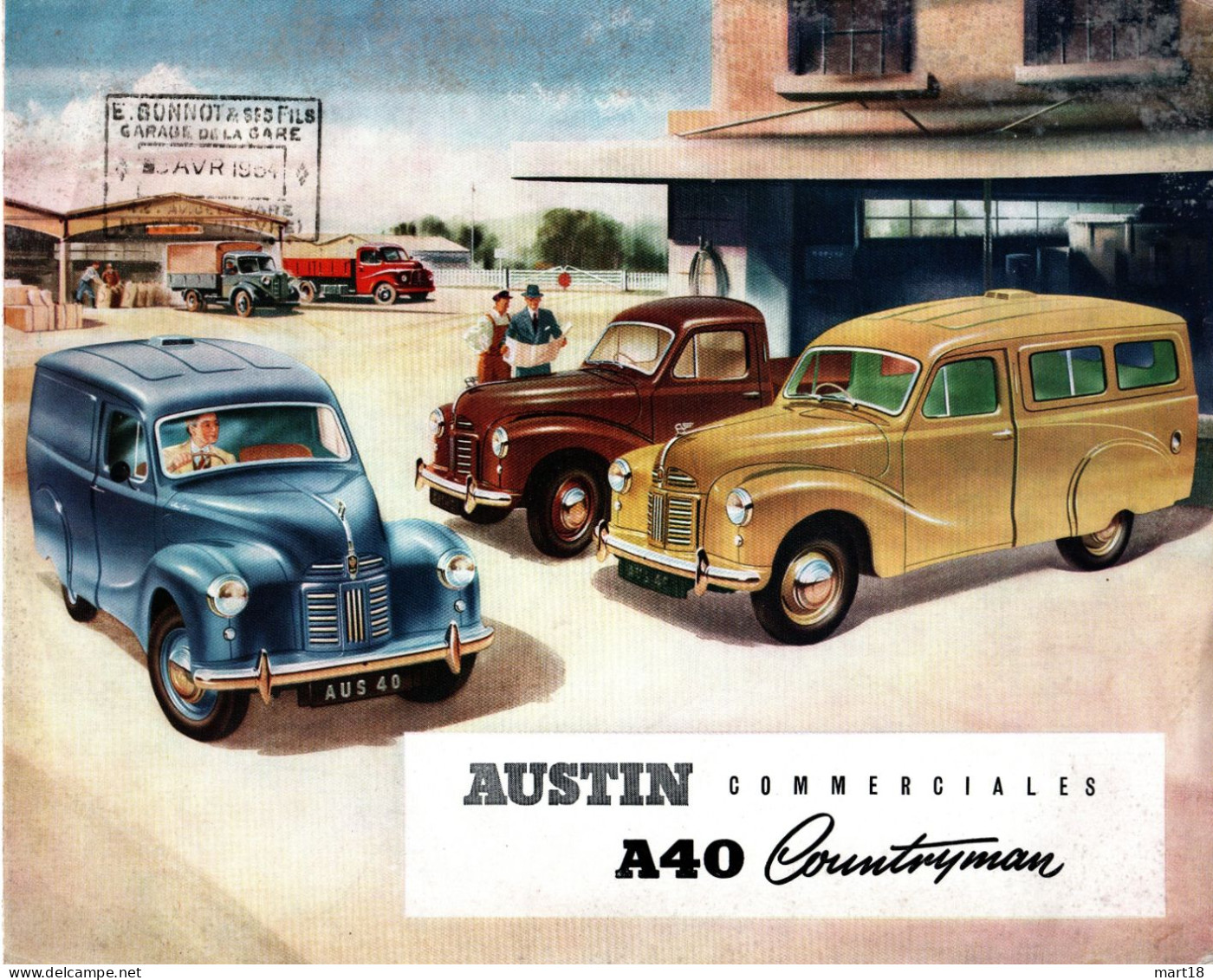 Publicité 1954 - Automobile AUSTIN Commerciale A .40 - Countryman - - Coches