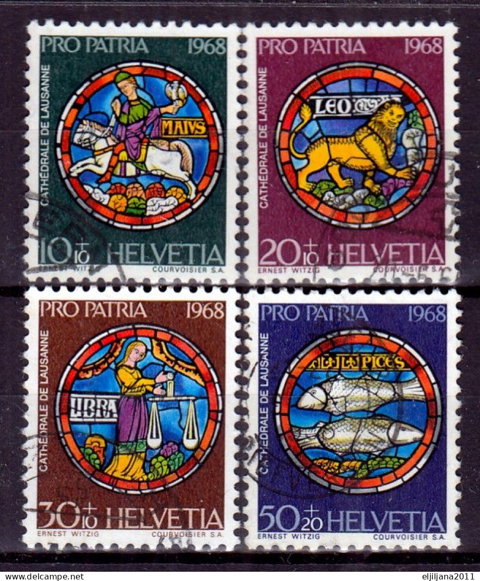 Switzerland / Helvetia / Schweiz / Suisse 1968 ⁕ Mi.870-873, 874-877, 887-890, 891-894 ⁕ 16v Used - See Scan - Used Stamps