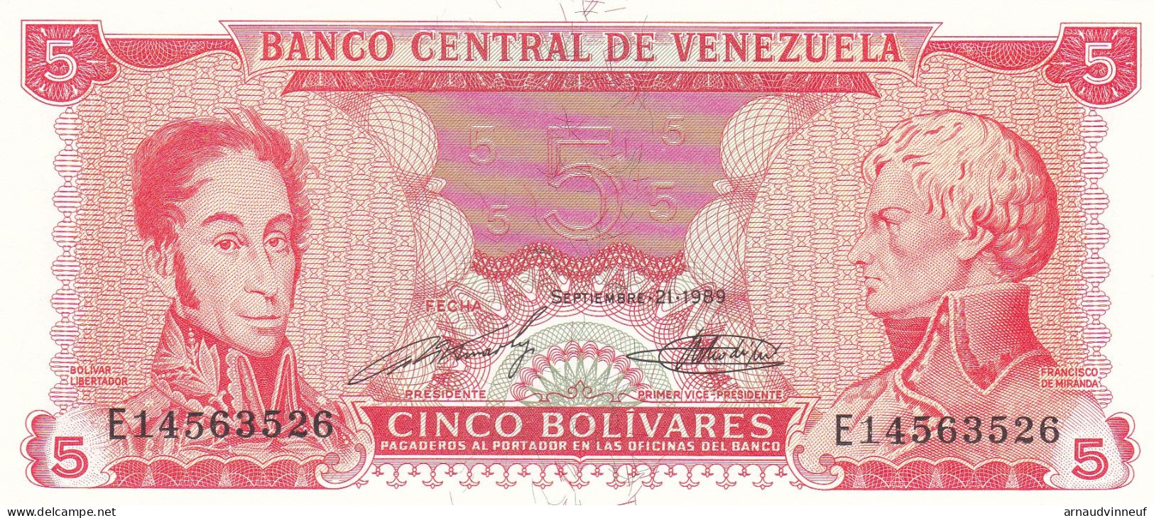 VENEZUELA CINCO BOLIVARES - Venezuela