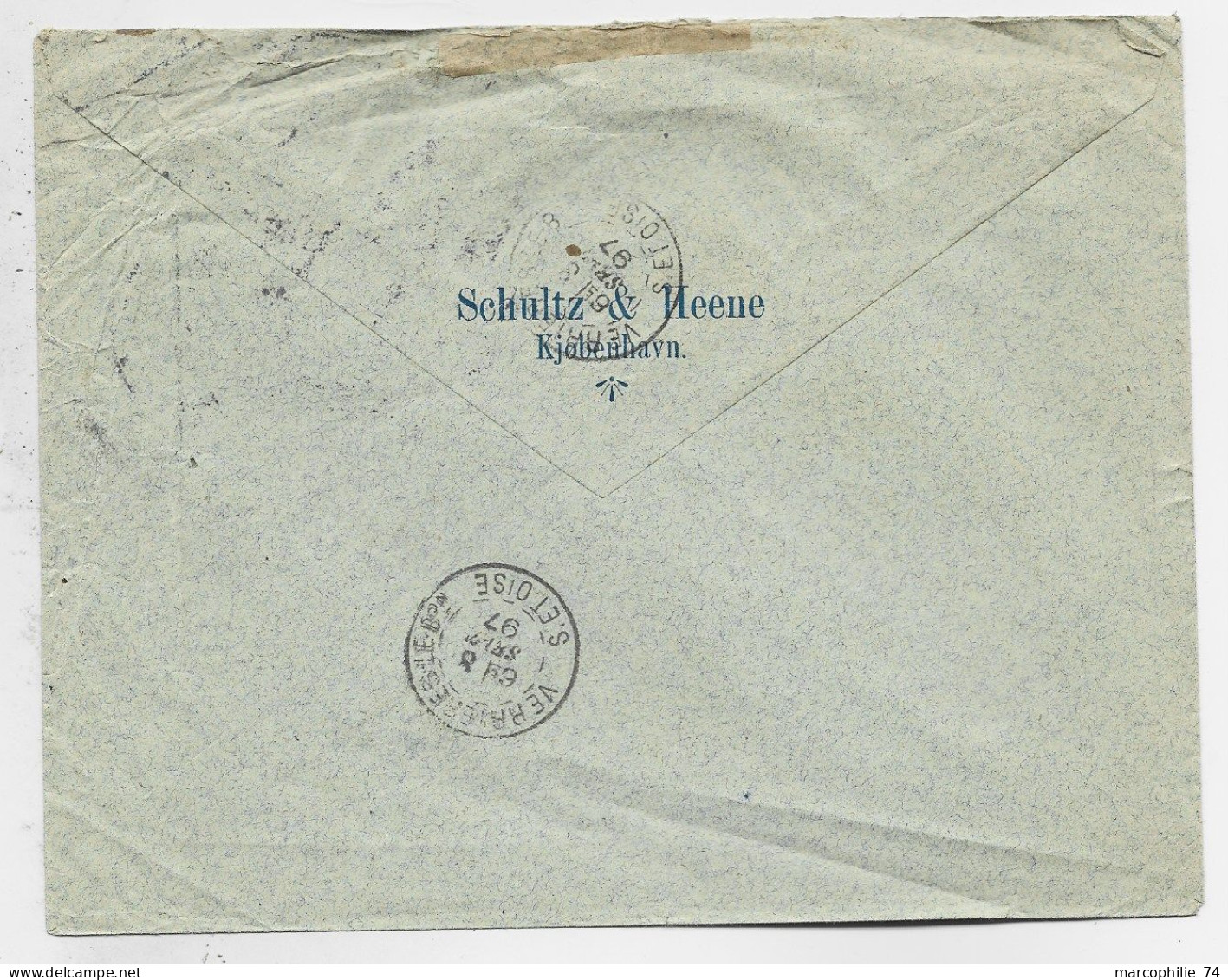 DANMARK 12 ORE PAIRE LETTRE COVER ENTETE HOTEL D'ANGLETERRE 1897  TO FRANCE - Lettres & Documents