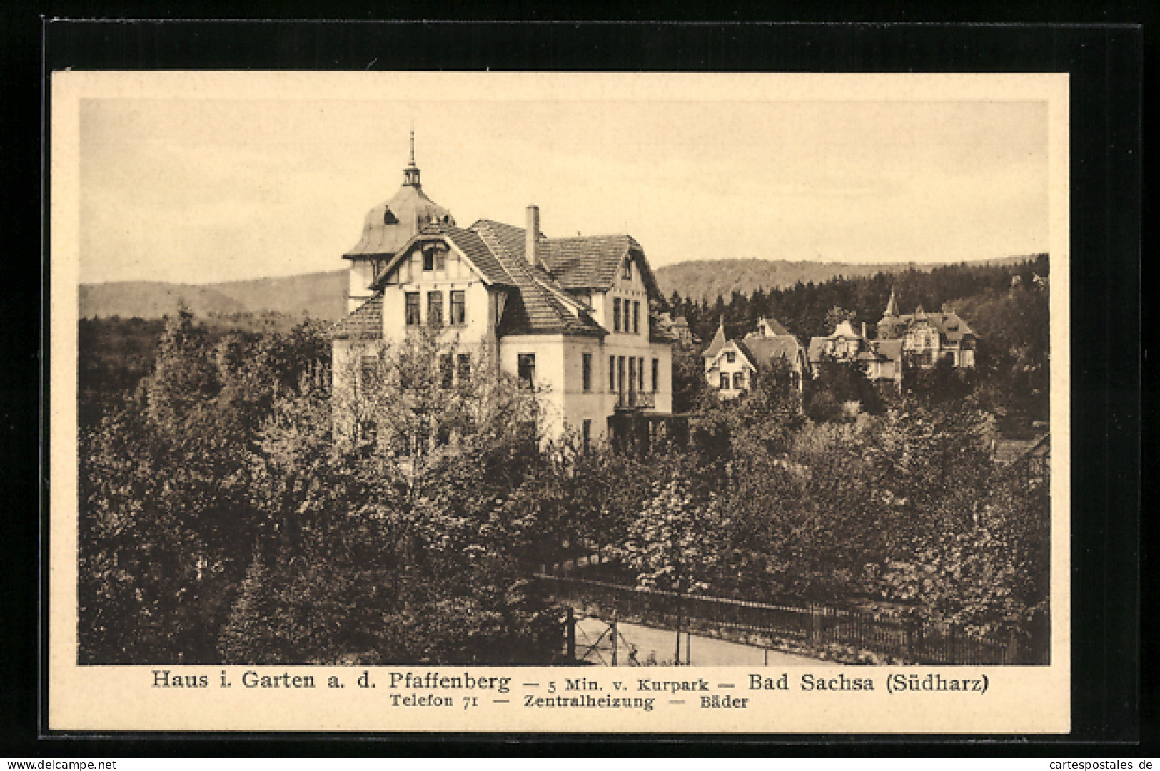 AK Bad Sachsa (Südharz), Hotel Haus Im Garten Auf Dem Pfaffenberg  - Bad Sachsa