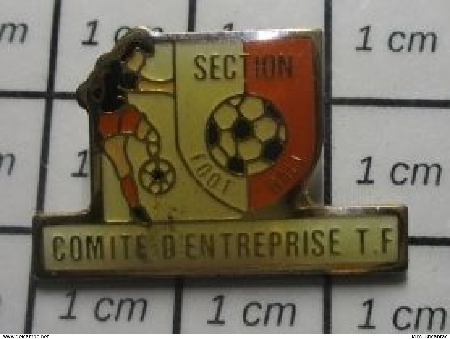 1518A Pin's Pins / Beau Et Rare : SPORTS / CLUB FOOTBALL CORPO COMITE D'ENTREPRISE TF - Voetbal