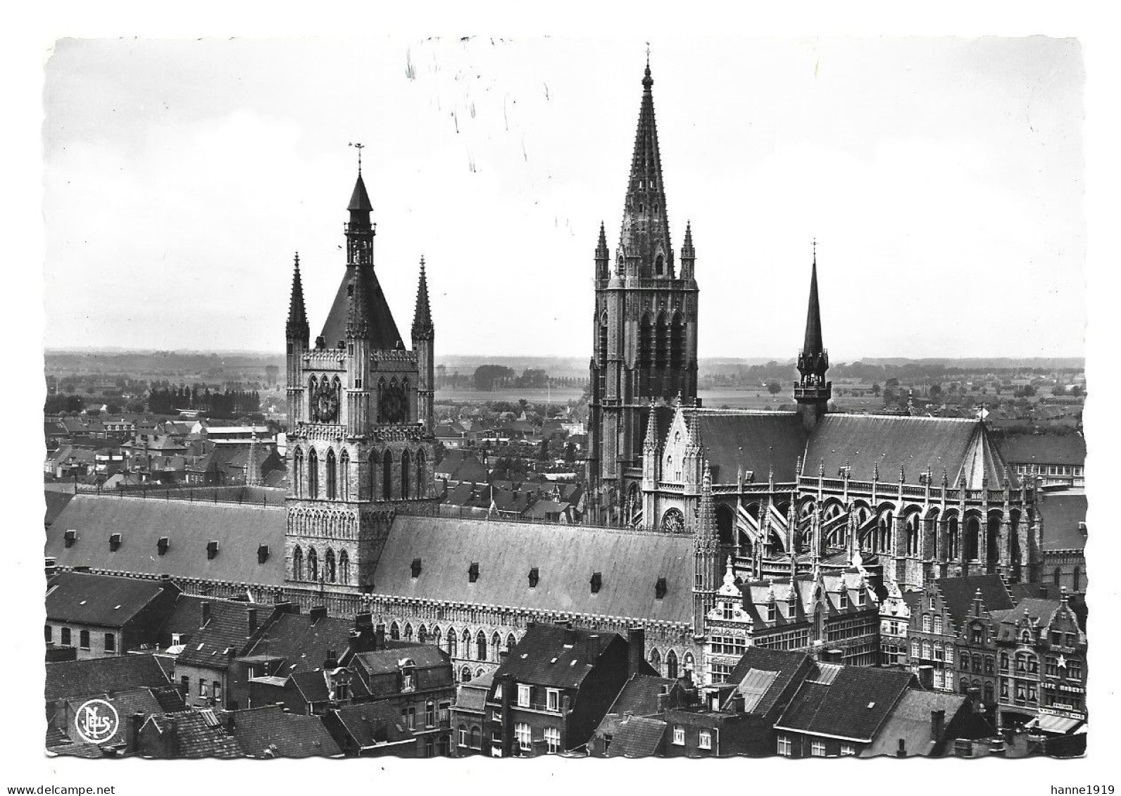 Ieper Panorama Foto Prentkaart Ypres Photo Carte Htje - Ieper