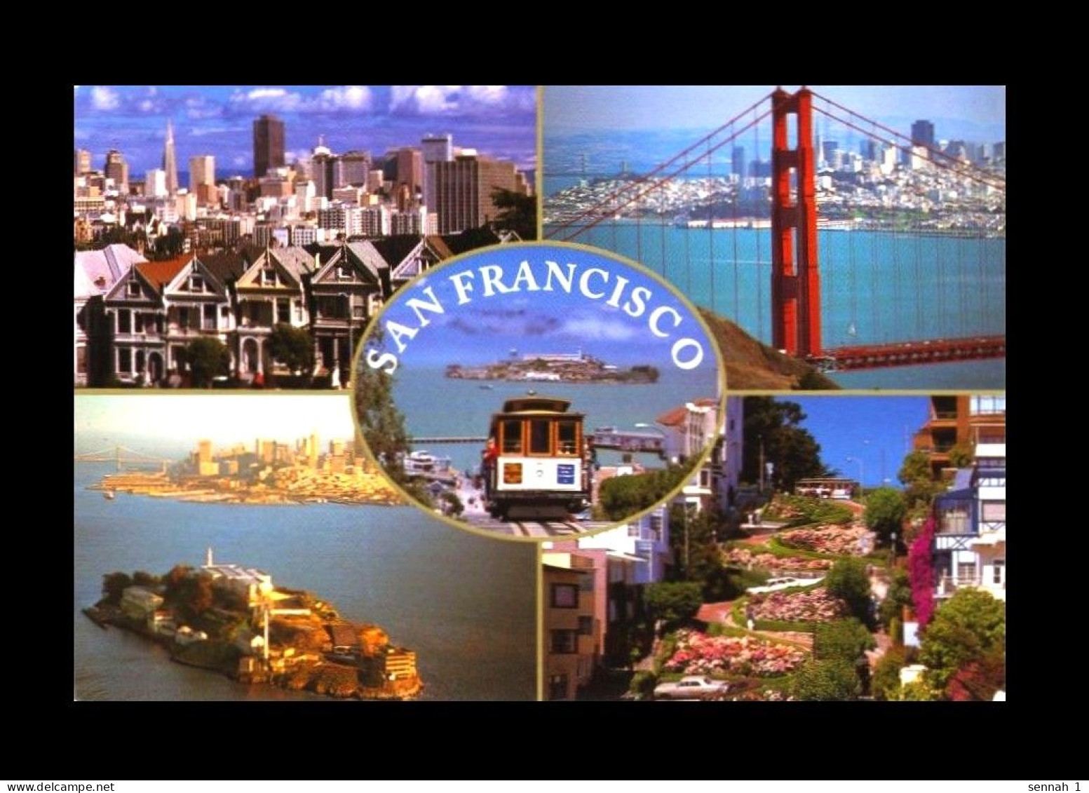 USA: Ansichtskarte [AK] / Postcard 'San Francisco – Golden Gate Bridge – Alcatraz Island, 1993' Used - San Francisco