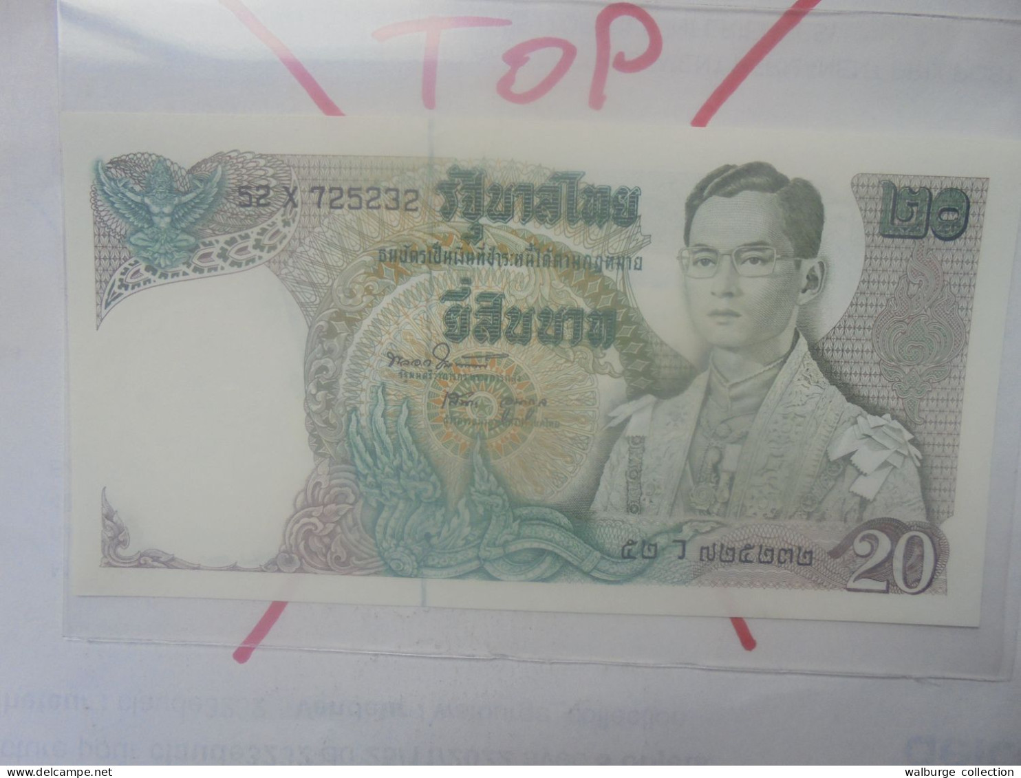 THAÏLANDE 20 BAHT 1971-81 Neuf (B.33) - Thaïlande