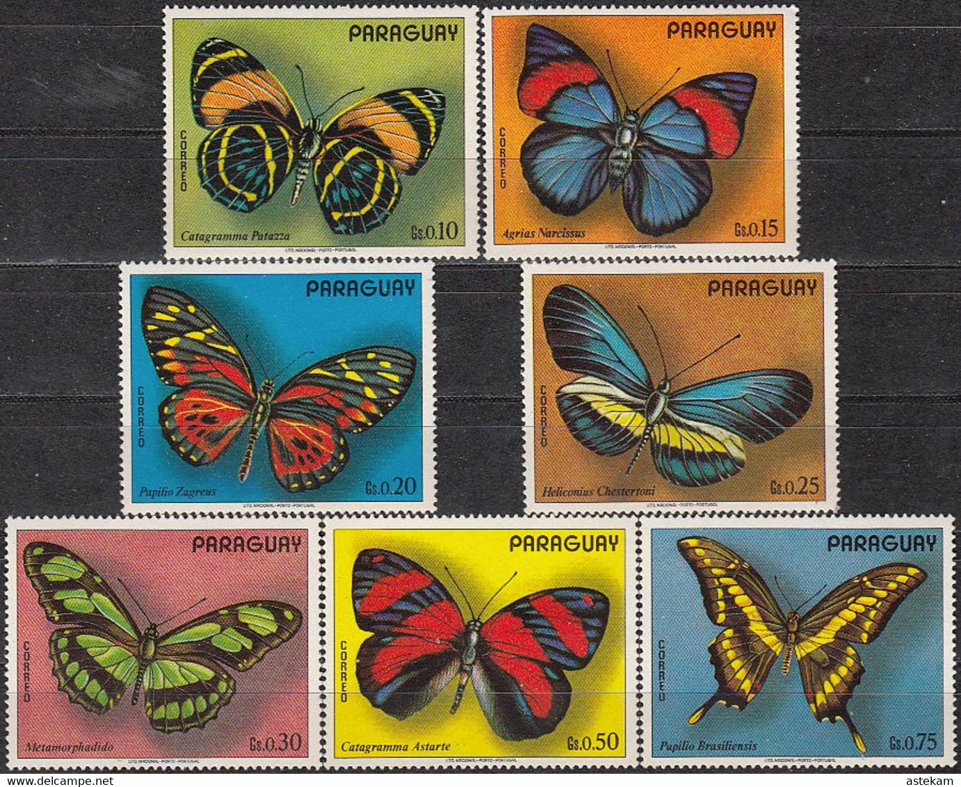 PARAGUAY 1973, SOUTH AMERICAN BUTTERFLIES, INCOMPLETE MNH SERIES (without A Three Airmail Stamps) With GOOD QUALITY*** - Paraguay