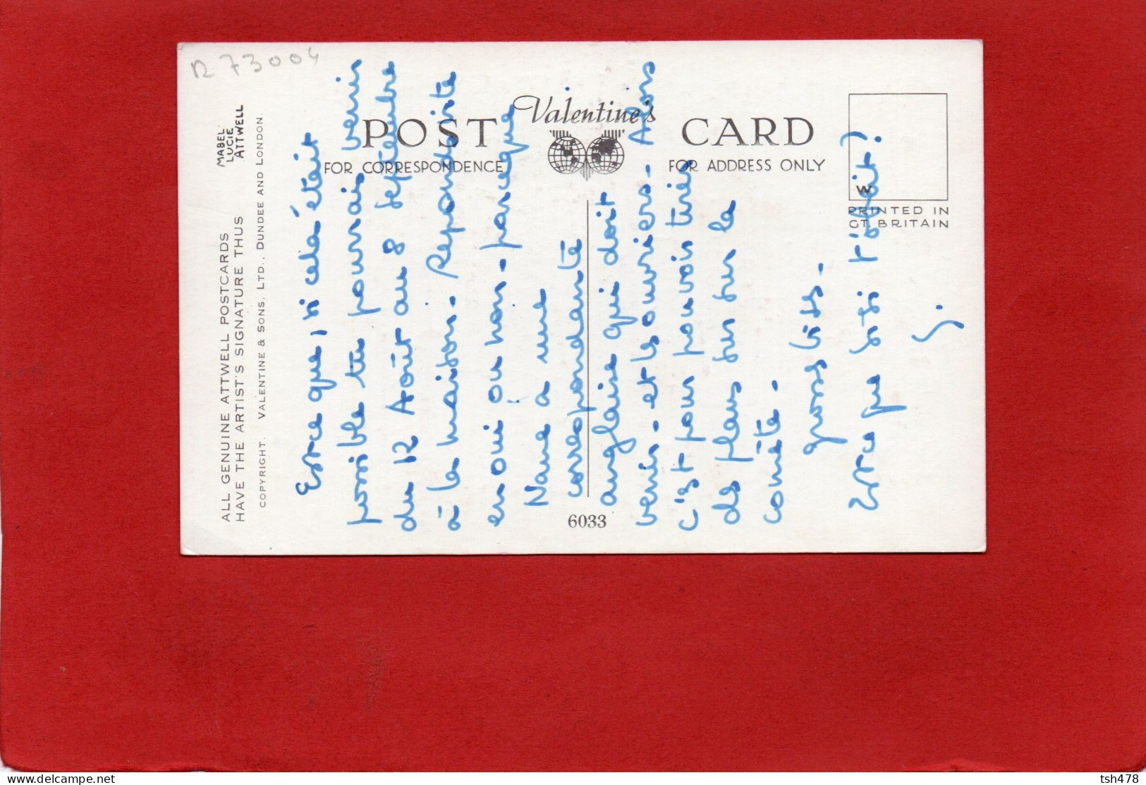 MABEL LUCIE ATTWELL--Ce Serait Bien Si Vous M'envoyiez Un Mot--Life Would Be Fine If You'd Me A Line--voir 2 Scans - Attwell, M. L.